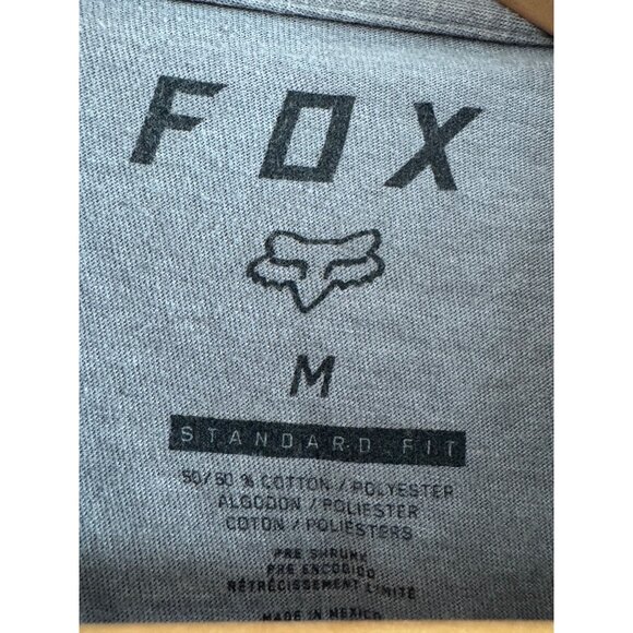 Fox Racing Gray Graphic T-Shirt Mens M Gray Cotton/Polyester - Picture 3 of 4